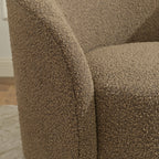 Everitte Bouclé Swivel Barrel Chair