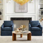 Charles Slipcover Swivel Barrel Chair