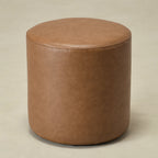Elof Faux Leather Ottoman