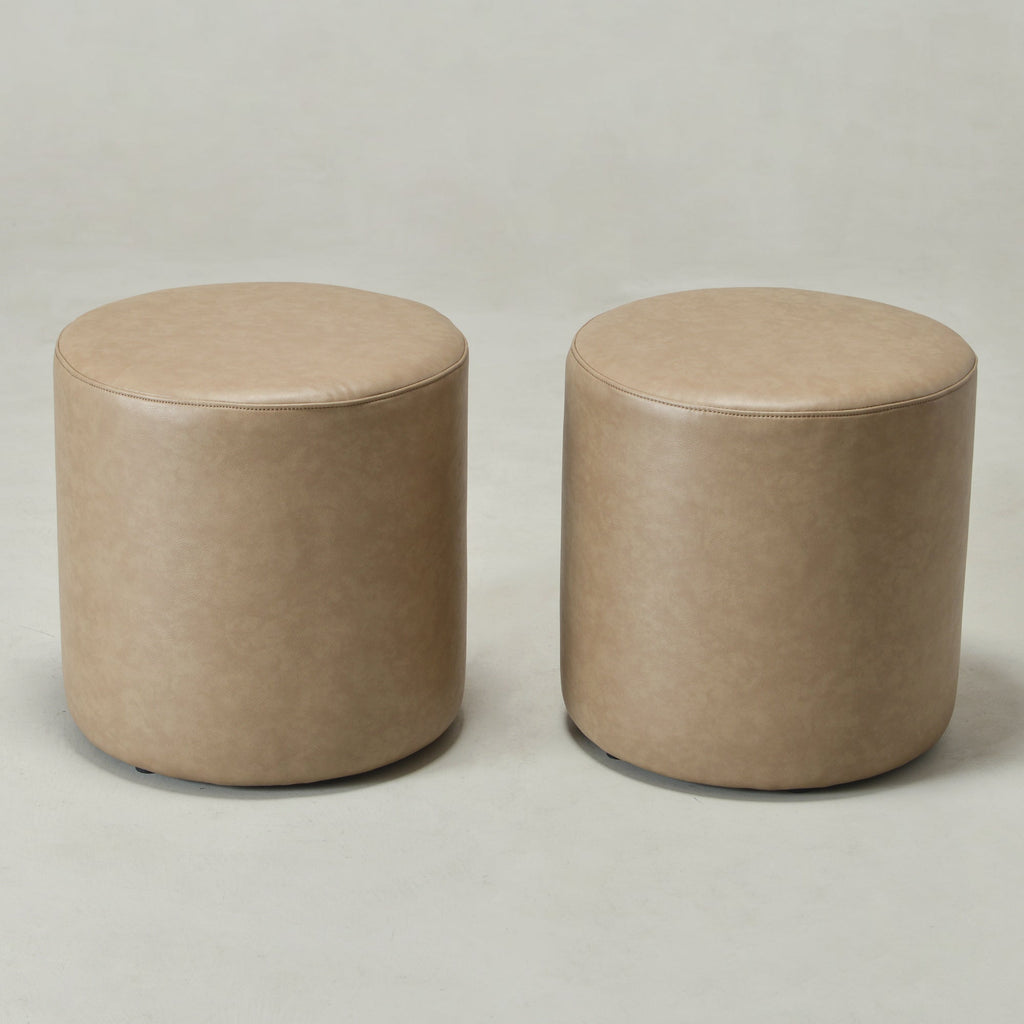 Elof Faux Leather Ottoman