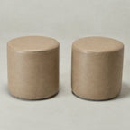 Elof Faux Leather Ottoman