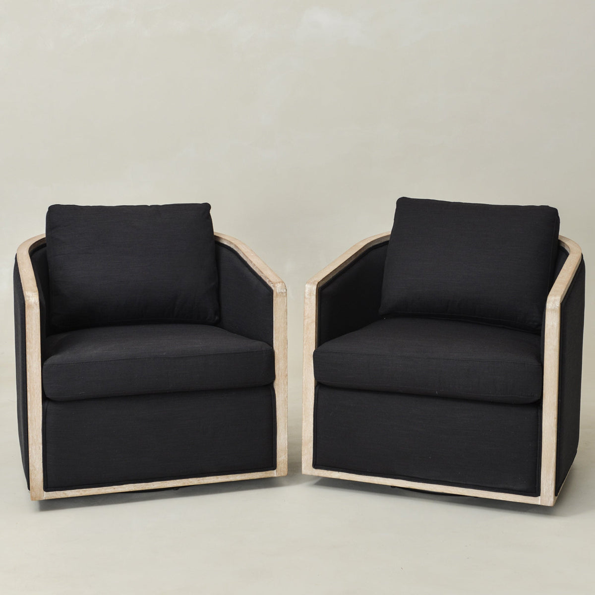 Claude Performance Linen Swivel Chair