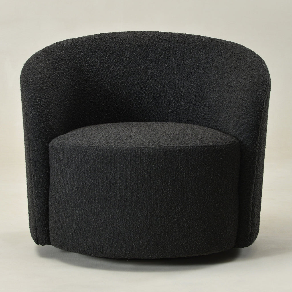 Everitte Bouclé Swivel Barrel Chair