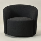 Everitte Bouclé Swivel Barrel Chair