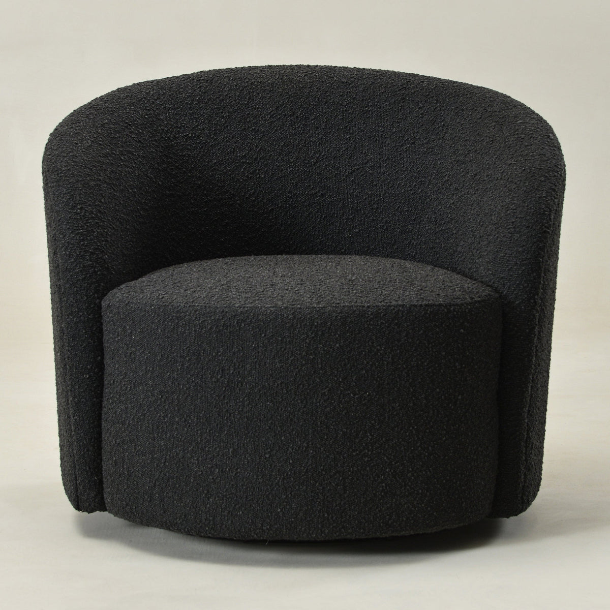 Everitte Bouclé Swivel Barrel Chair