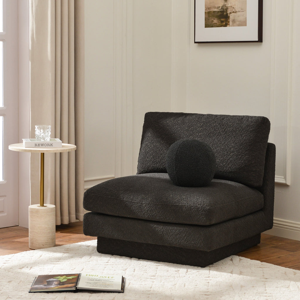 Montyne Bouclé Armless Chair