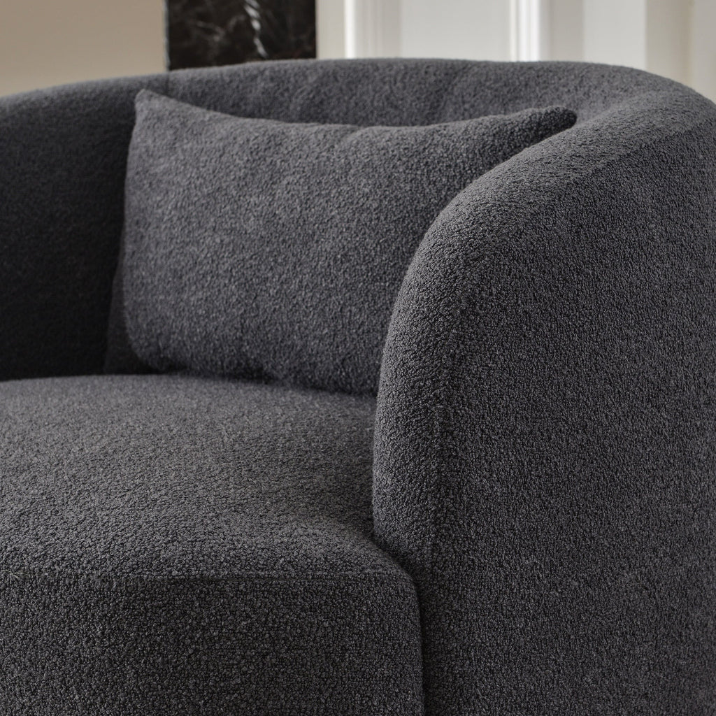 Ashlie Bouclé Swivel Barrel Chair