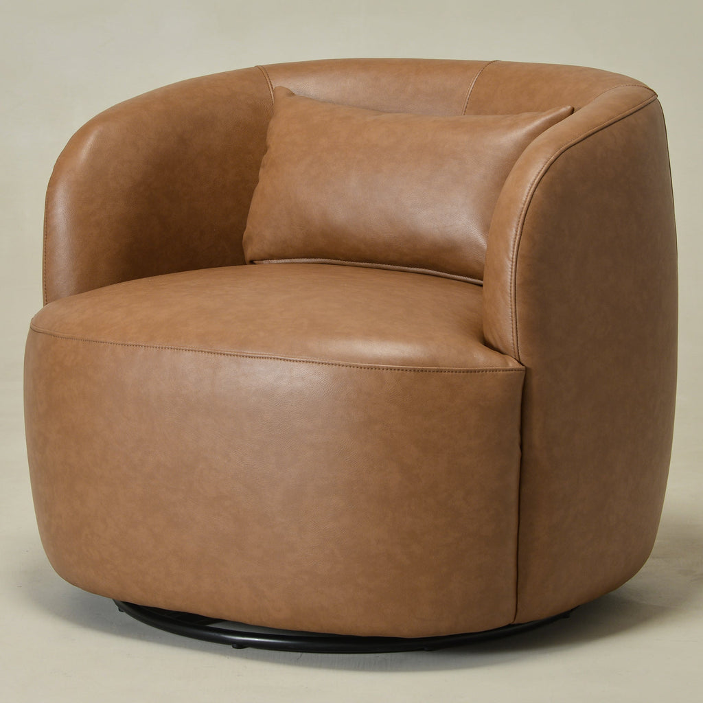 Ashlie Faux Leather Swivel Chair