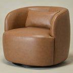 Ashlie Faux Leather Swivel Chair