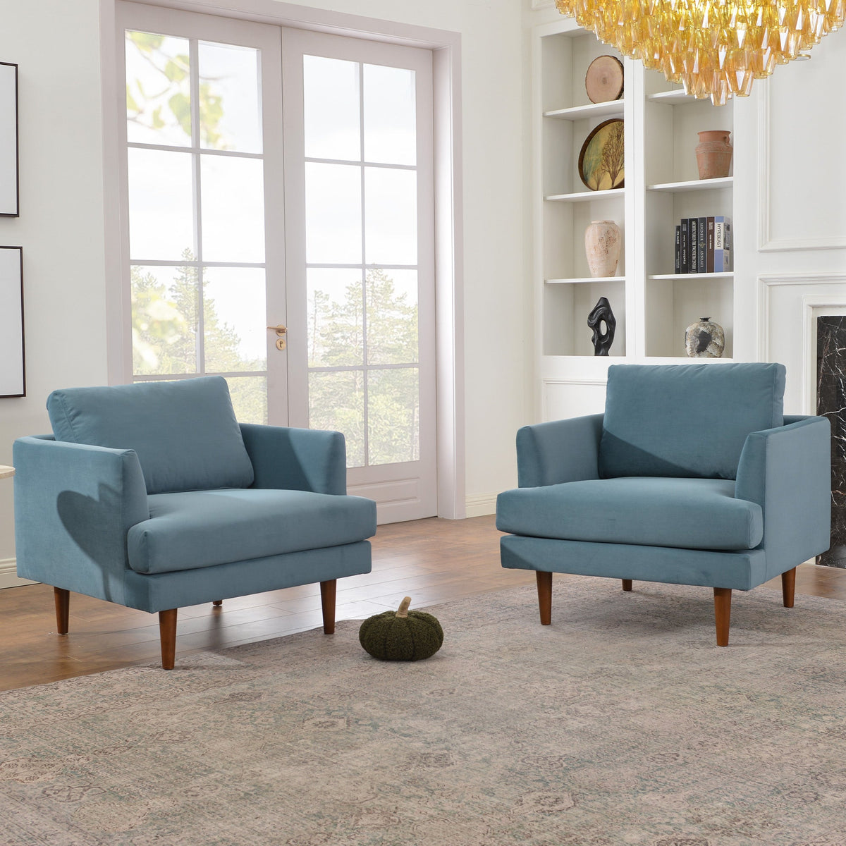 Samuel Tapered Velvet ArmChair