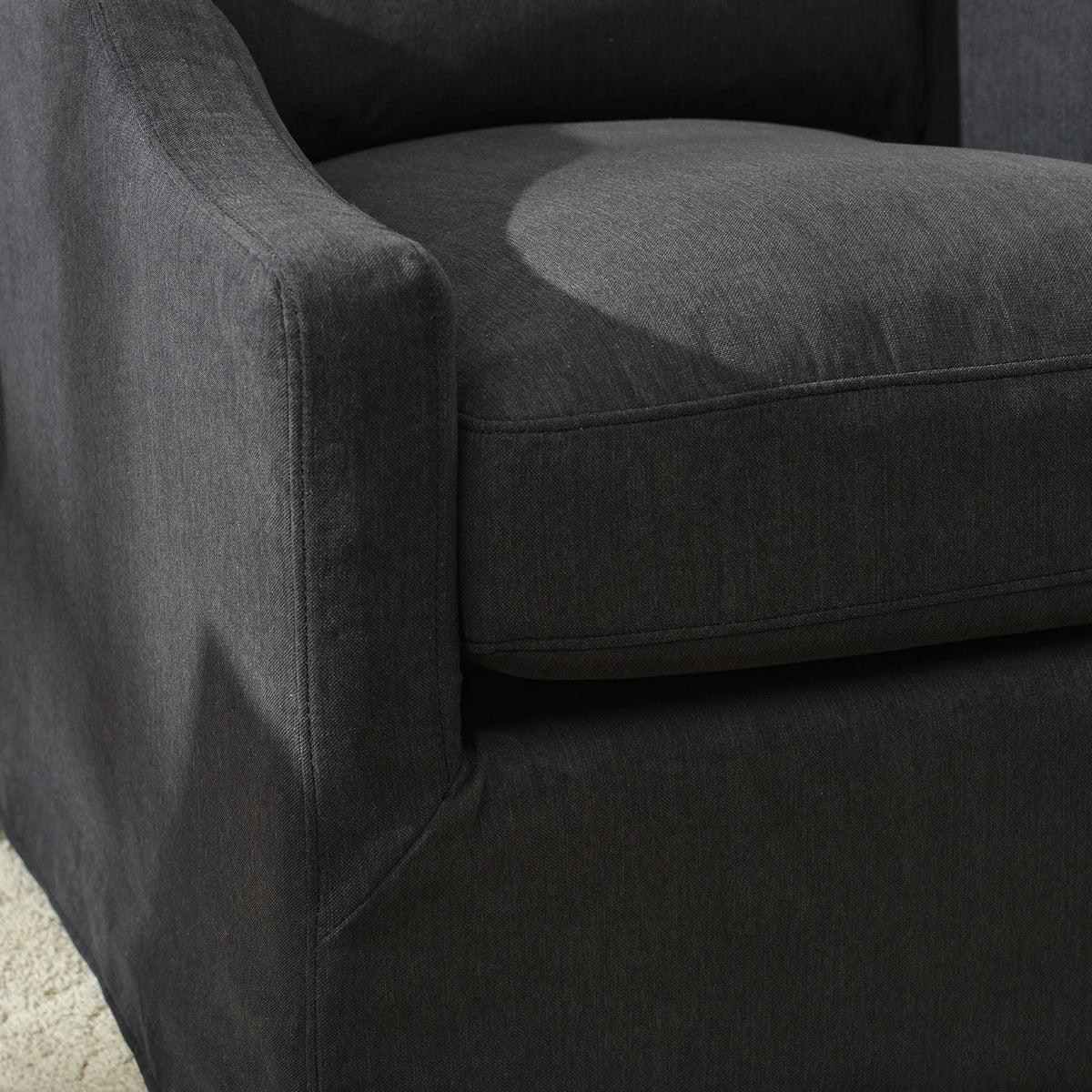 Charles Slipcover Swivel Barrel Chair