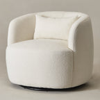 Ashlie Bouclé Swivel Barrel Chair