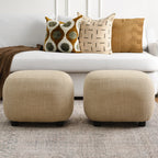 Elmer Linen Ottoman