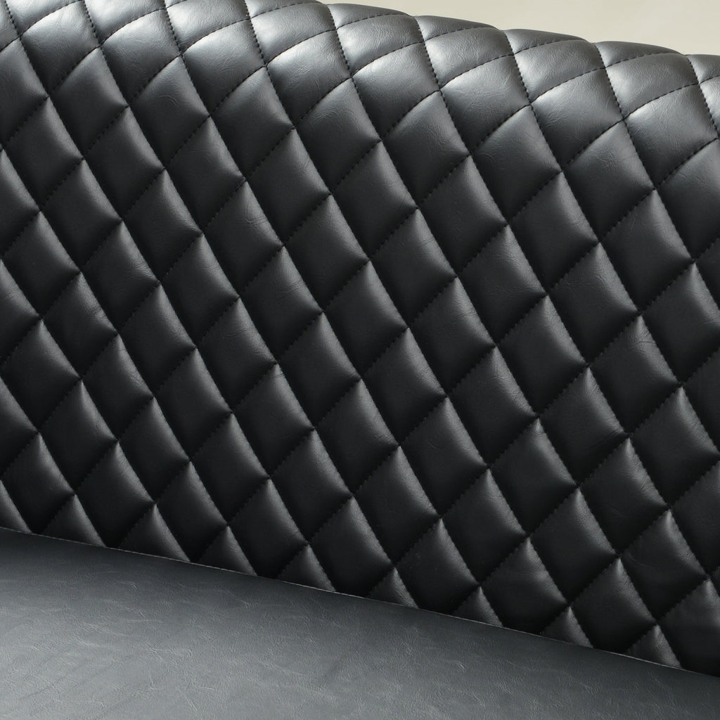 Logan Faux Leather Tufted Loveseat
