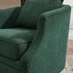 Minerva Linen Swivel Barrel Chair