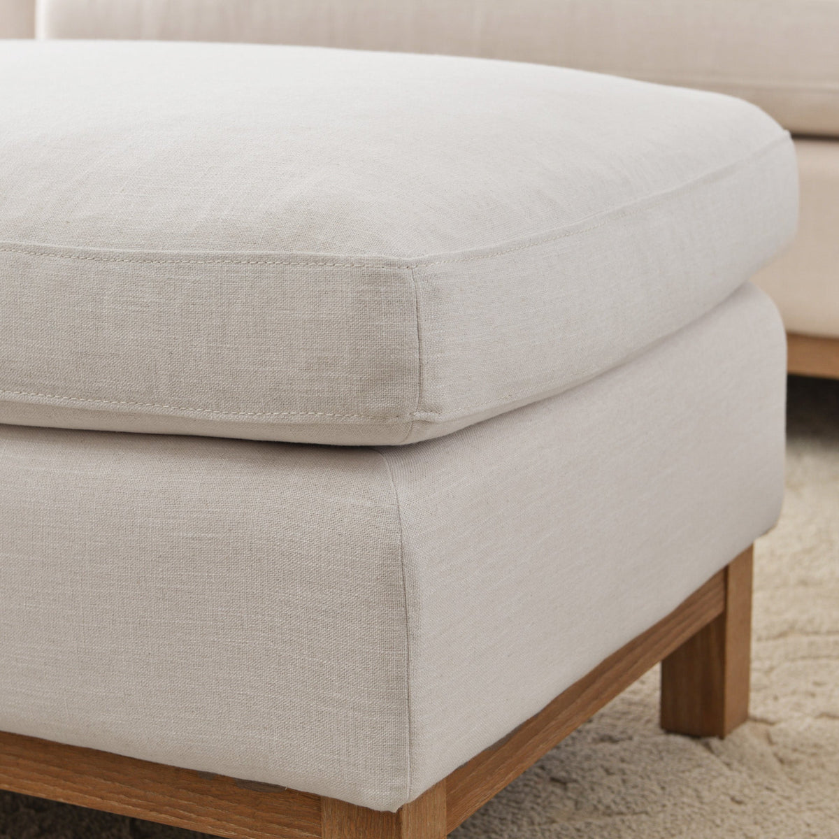 Albert Premium Linen Ottoman