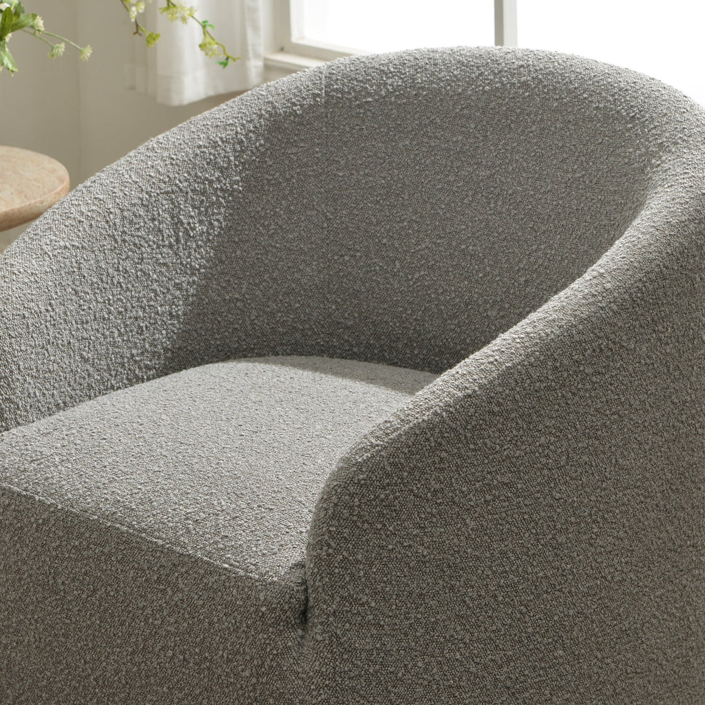 Susie Premium Bouclé Swivel Barrel Chair