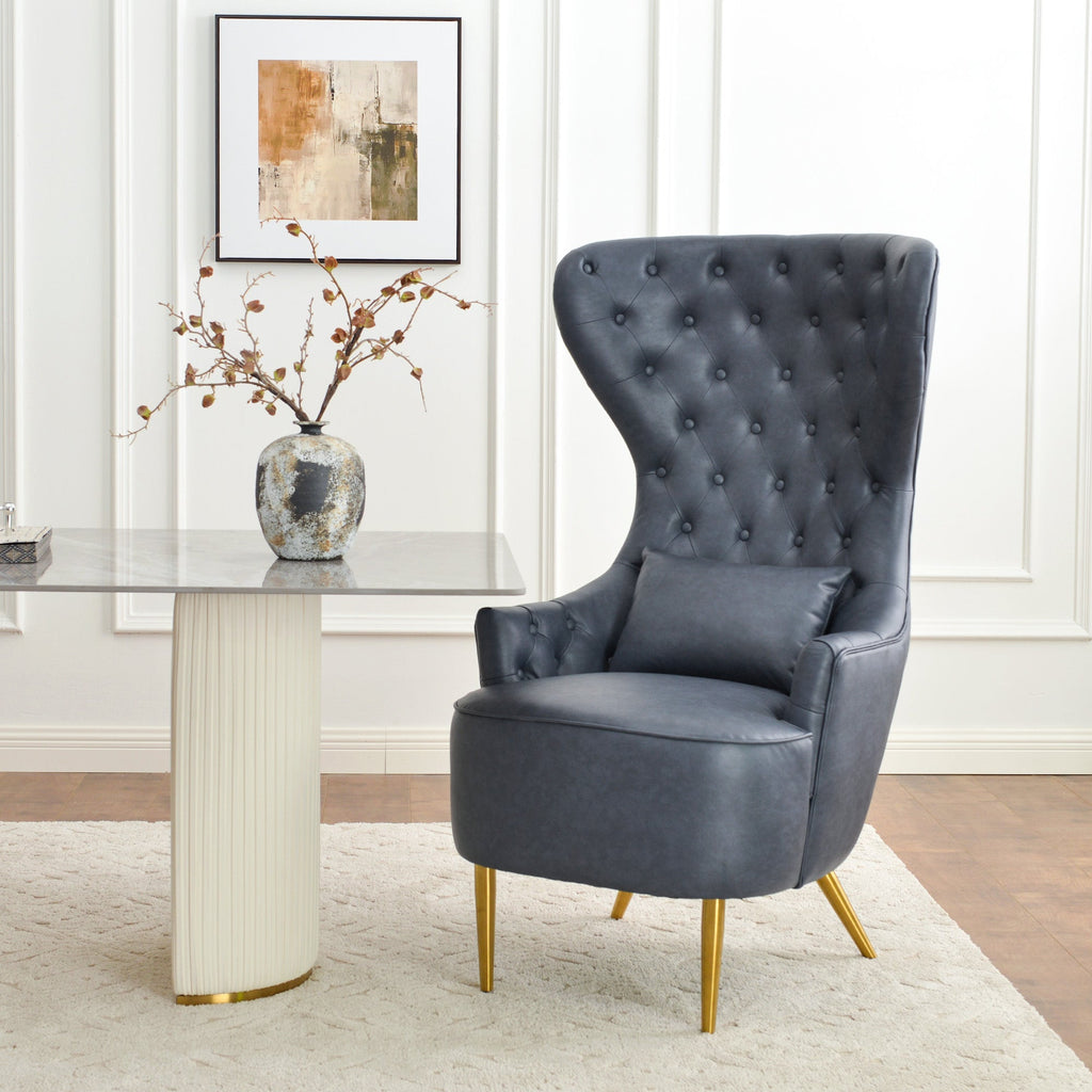 Letitia Faux Leather Wingback Chair