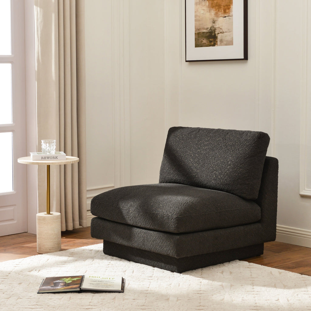 Montyne Bouclé Armless Chair