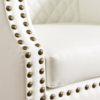 Louis Faux Leather Tufted Club Chair