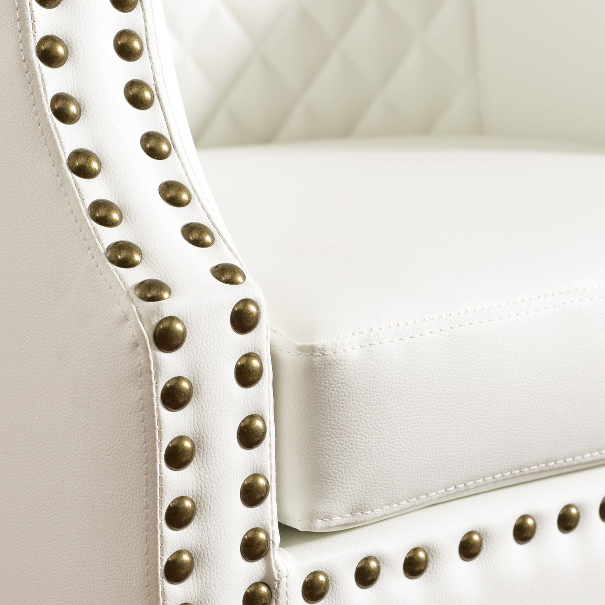 Louis Faux Leather Tufted Club Chair