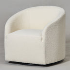 Susie Premium Bouclé Swivel Barrel Chair