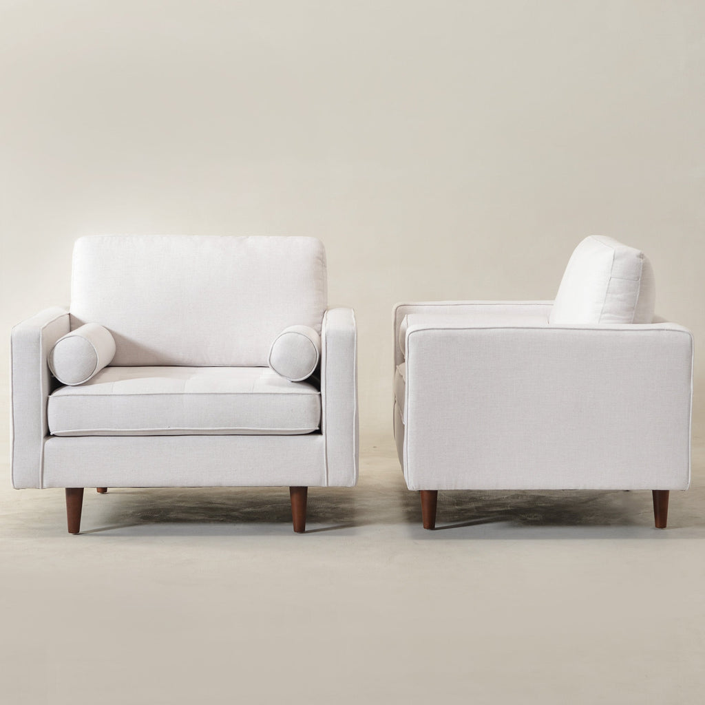 Tiziano Tufted Armchair with Accent Pillows
