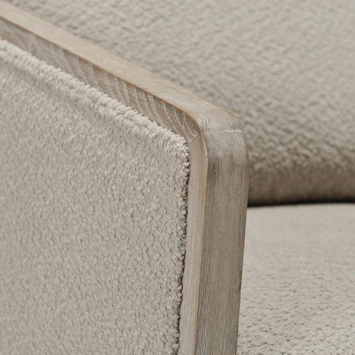 Claude Bouclé Swivel Barrel Chair