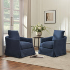 Eliza Slipcover Swivel Barrel Chair