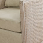 Claude Premium Leather Swivel Cane Chair