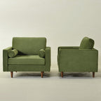 Tiziano Tufted Armchair with Accent Pillows
