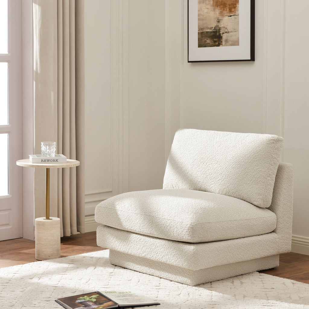 Montyne Bouclé Armless Chair