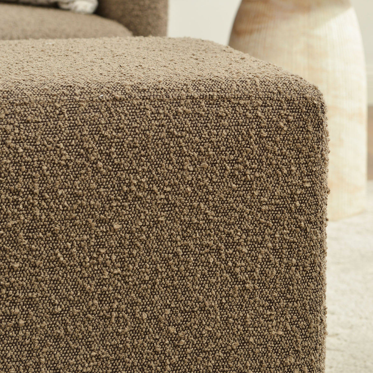 Ida Bouclé Square Ottoman