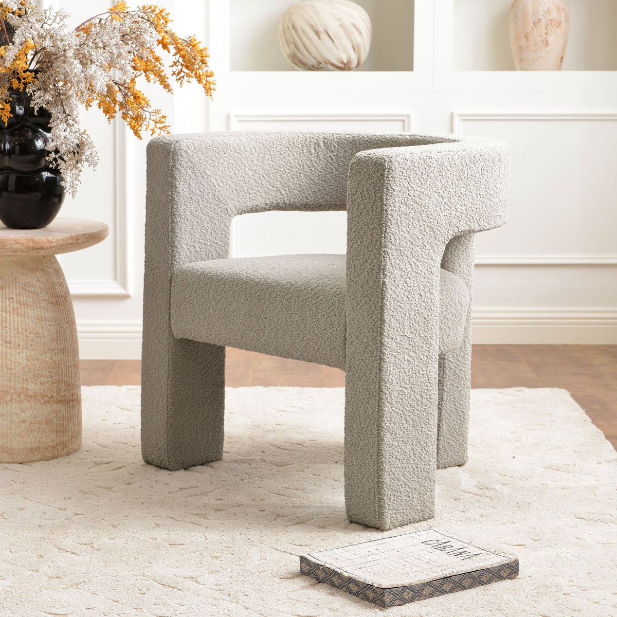 Herbert Modern Bouclé Armchair