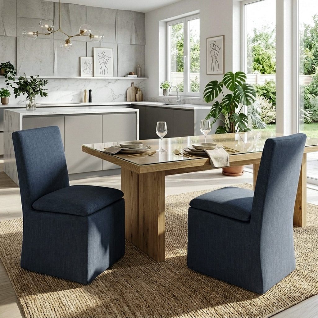 Diane Performance Dining Side Chair with Casters