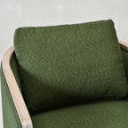 Claude Bouclé Swivel Barrel Chair
