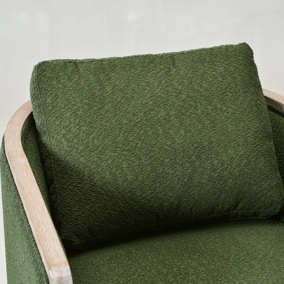 Claude Bouclé Swivel Barrel Chair