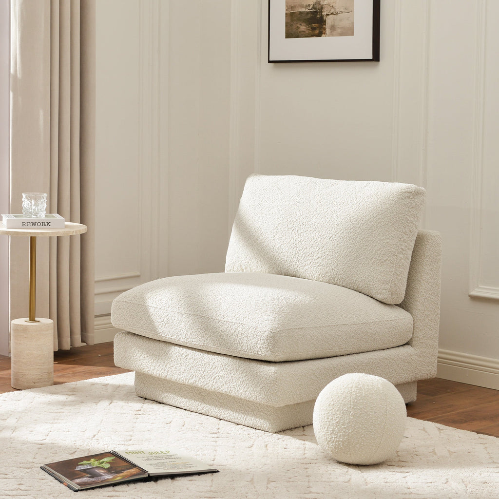 Montyne Bouclé Armless Chair