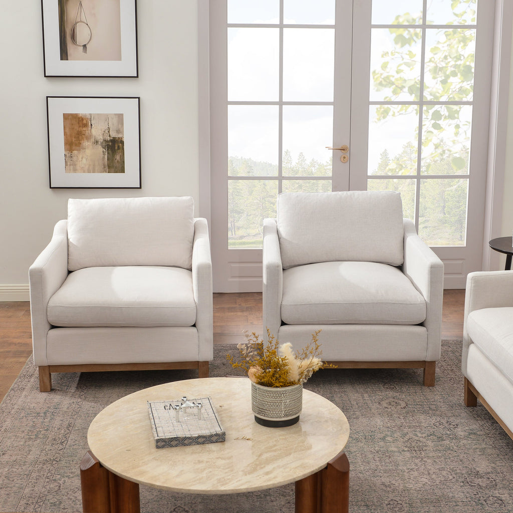 Albert Premium Linen Armchair