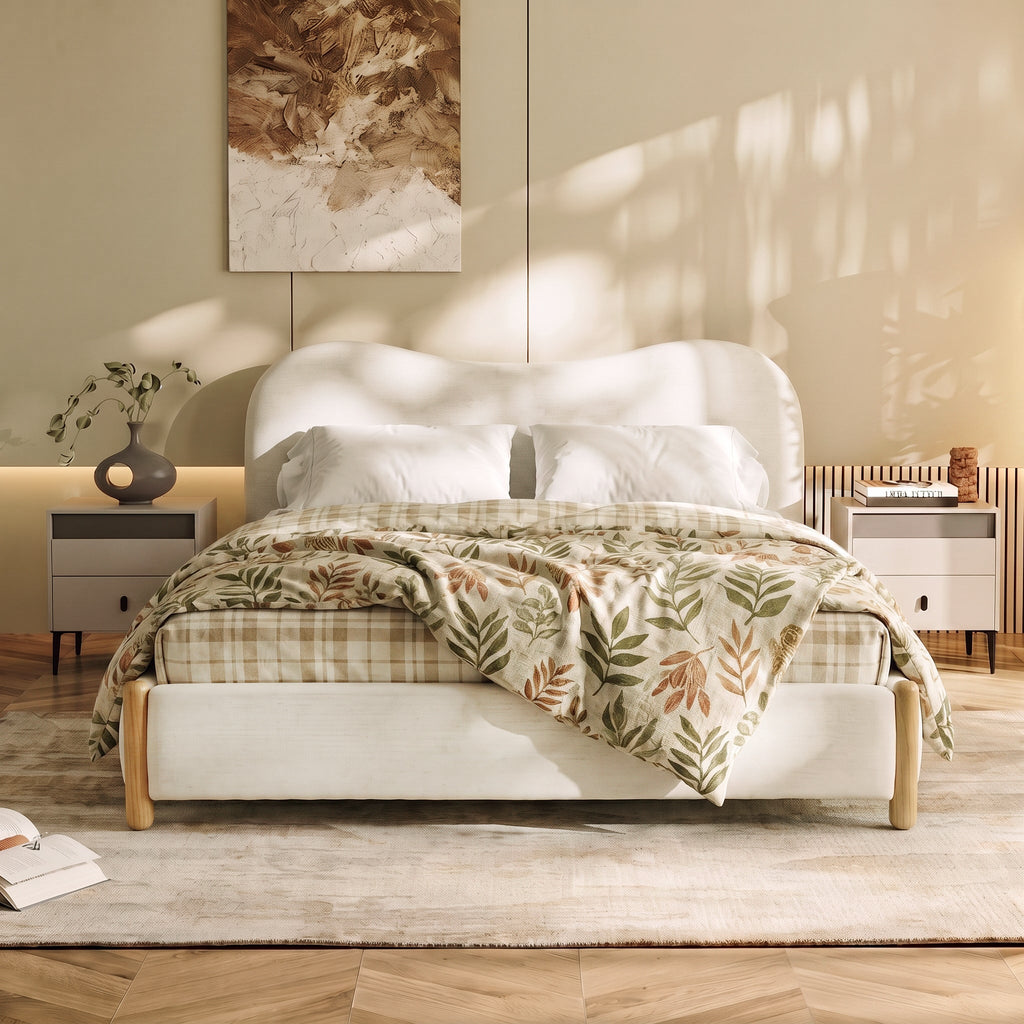 Dorothy Linen Platform Bed