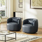 Ashlie Faux Leather Swivel Chair
