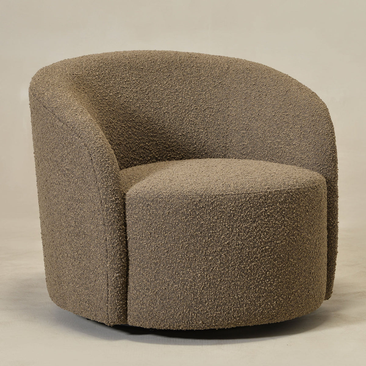 Everitte Bouclé Swivel Barrel Chair
