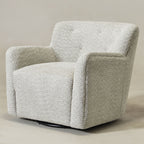 Vestie Chenille Swivel Barrel Chair