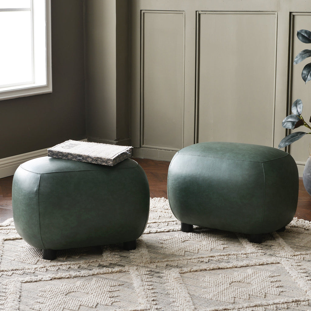 Elmer Faux Leather Ottoman