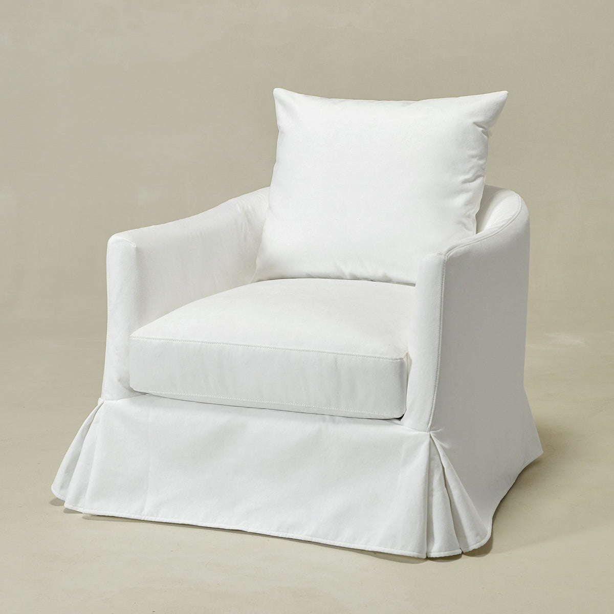 Eliza Slipcover Swivel Barrel Chair