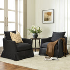 Eliza Slipcover Swivel Barrel Chair