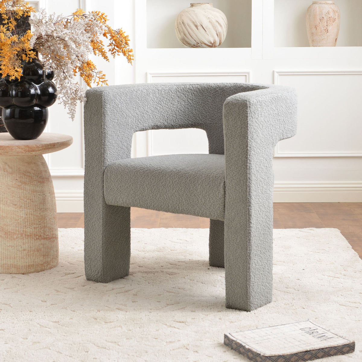 Herbert Modern Bouclé Armchair