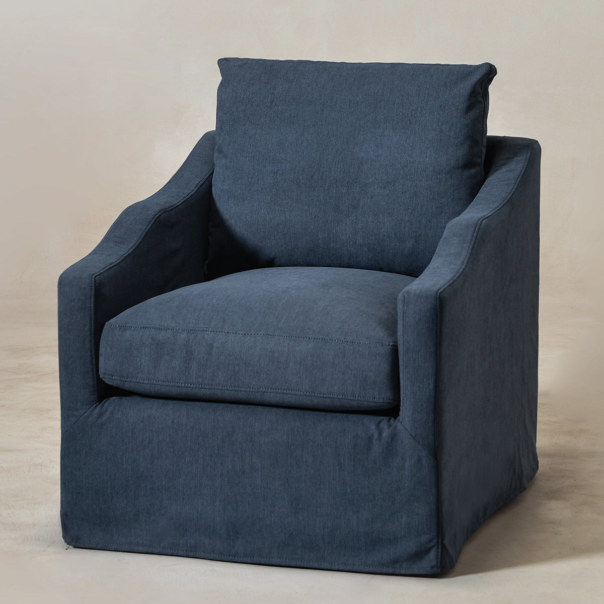 Charles Slipcover Swivel Barrel Chair