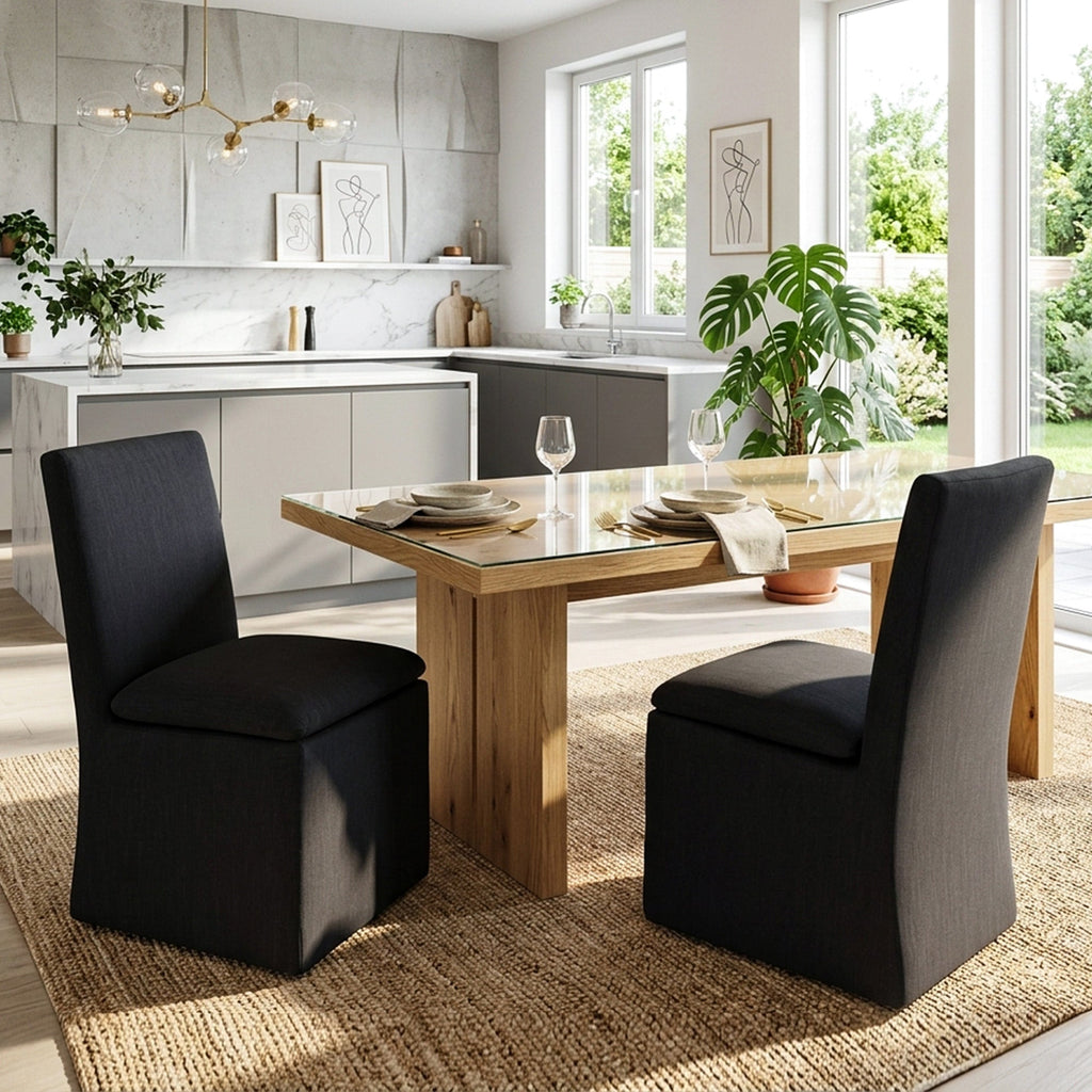 Diane Performance Dining Side Chair with Casters