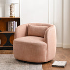 Ashlie Linen Swivel Barrel Chair